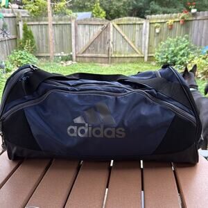 Adidas Medium Black and Blue Duffle Bag